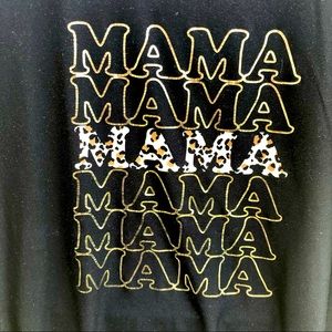 Maternity Tee Shirt Gold Cheetah Mama Sz. XL
